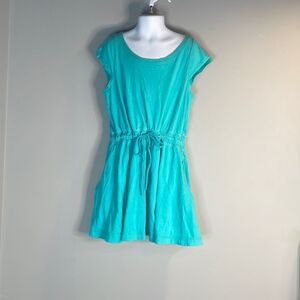 Teal Dress with Pockets-Girls